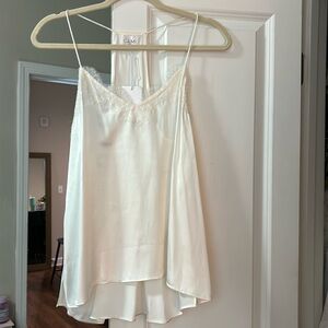 CAMI NYC white satin/silk camisole NWT